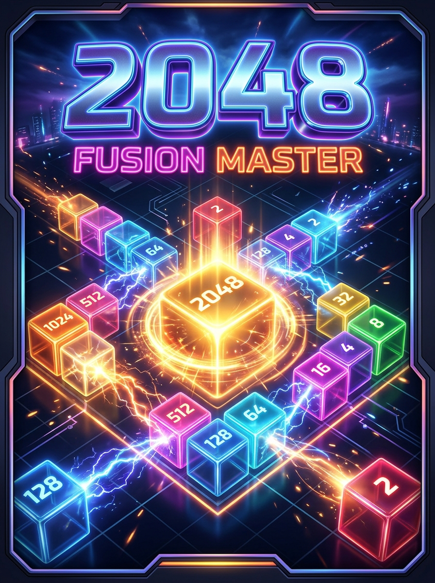 2048 Neon Fusion Master