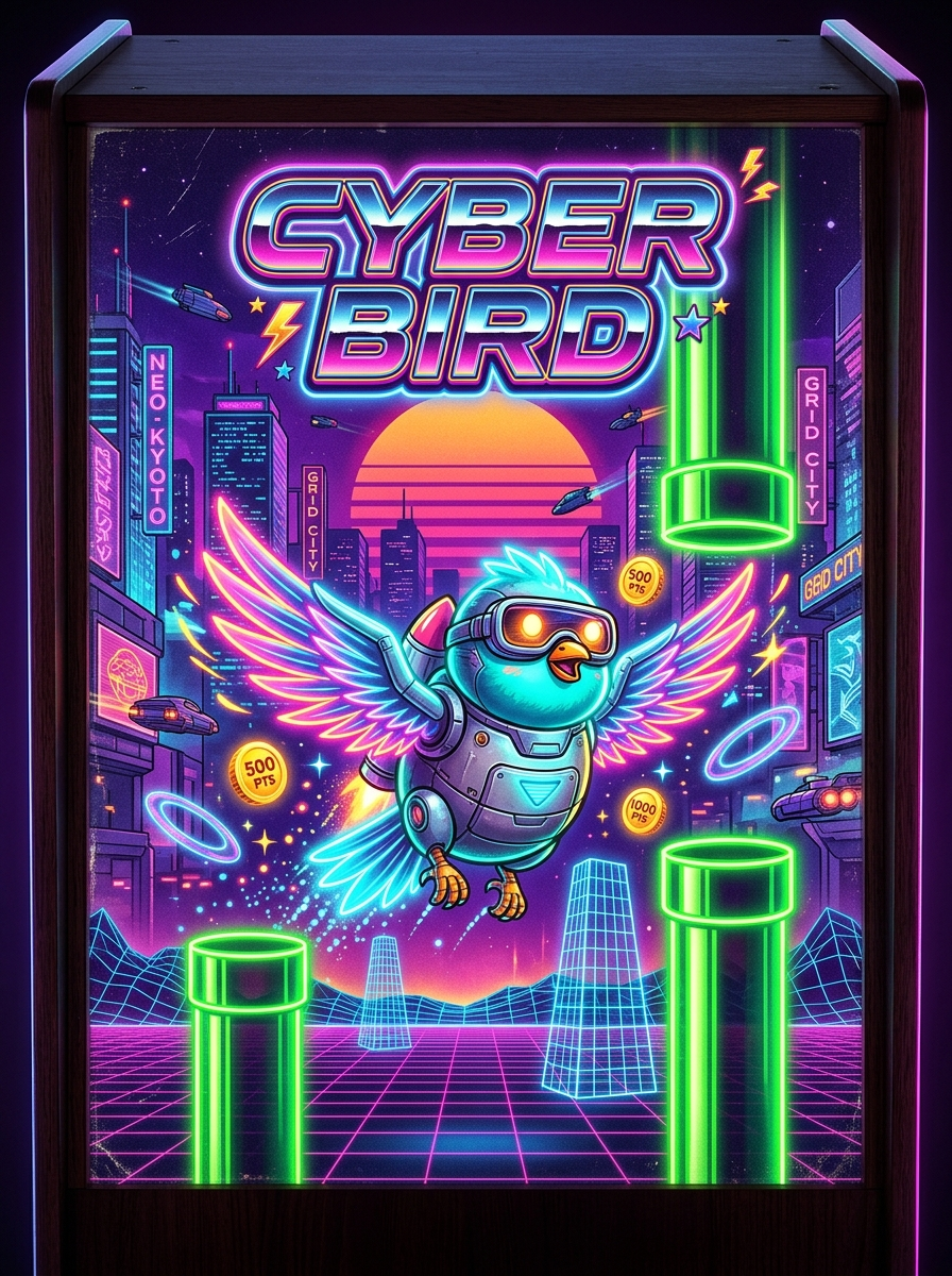 Cyber Bird Neon Flight