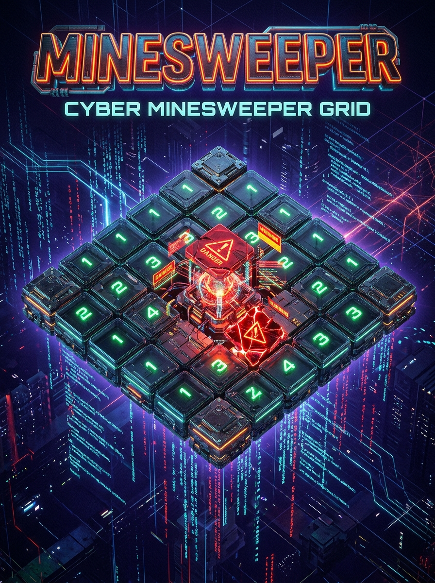 Cyber Minesweeper Grid